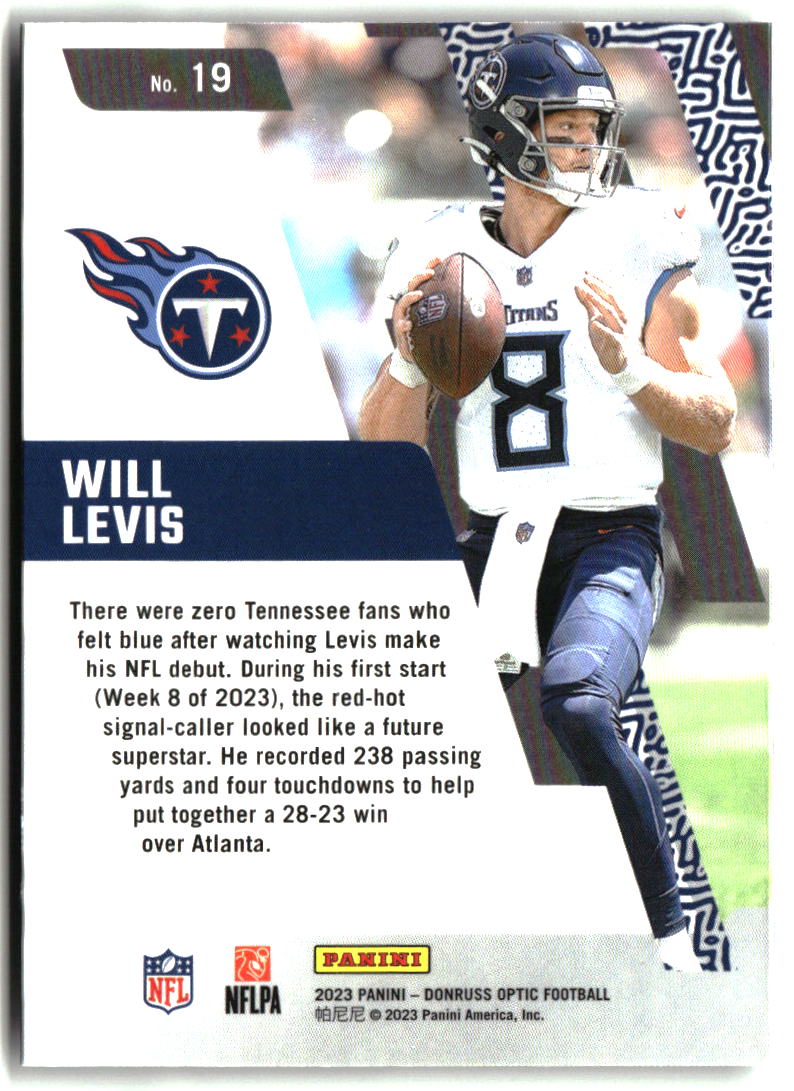 Will Levis 2023 Donruss Optic Primary Colors #19