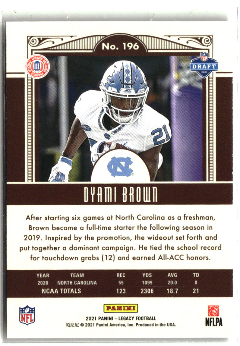 Dyami Brown 2021 Panini Legacy #196