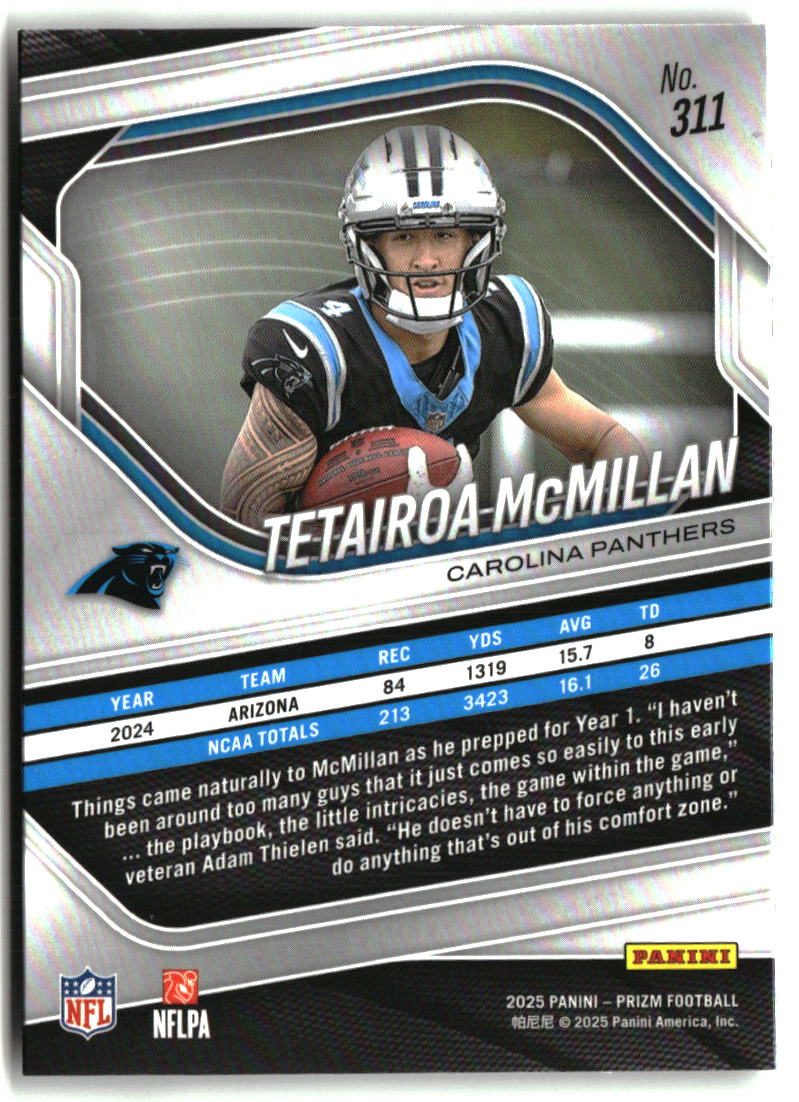 Tetairoa McMillan 2025 Panini Prizm #311