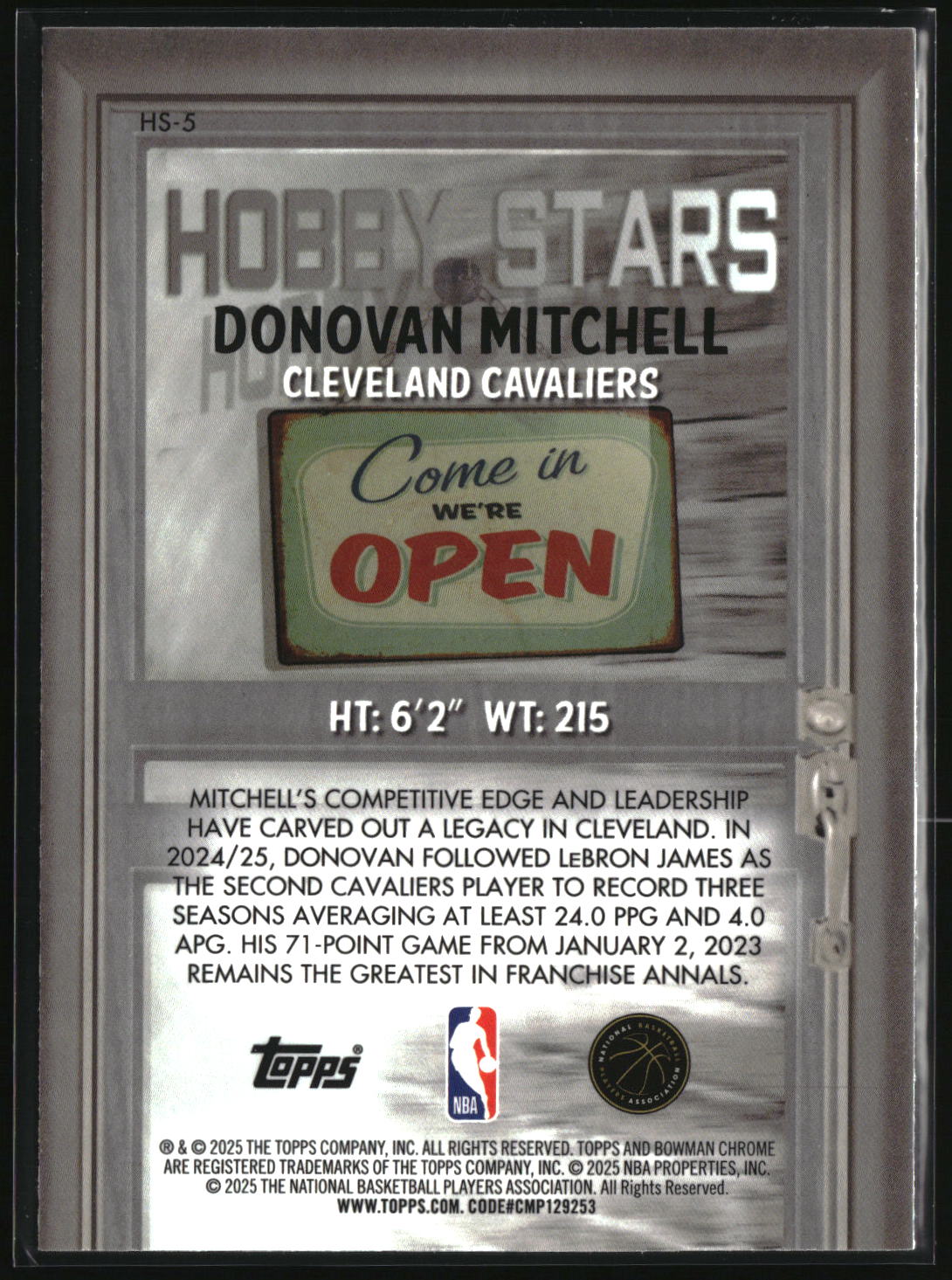 Donovan Mitchell 2025-26 Bowman Hobby Stars #HS-5