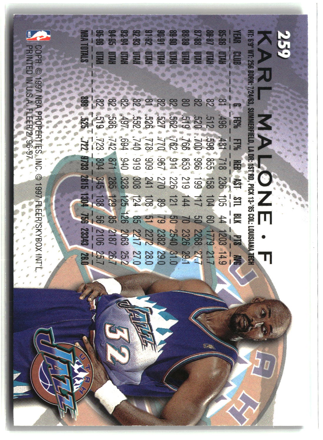 Karl Malone 1996-97 Fleer #259