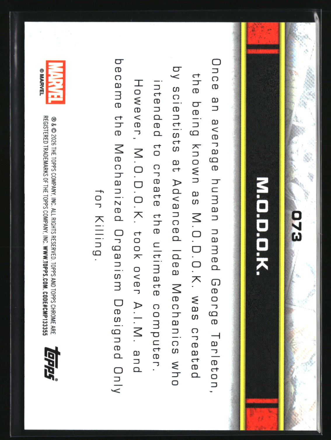 M.O.D.O.K. 2026 Topps Chrome Marvel Comics #73