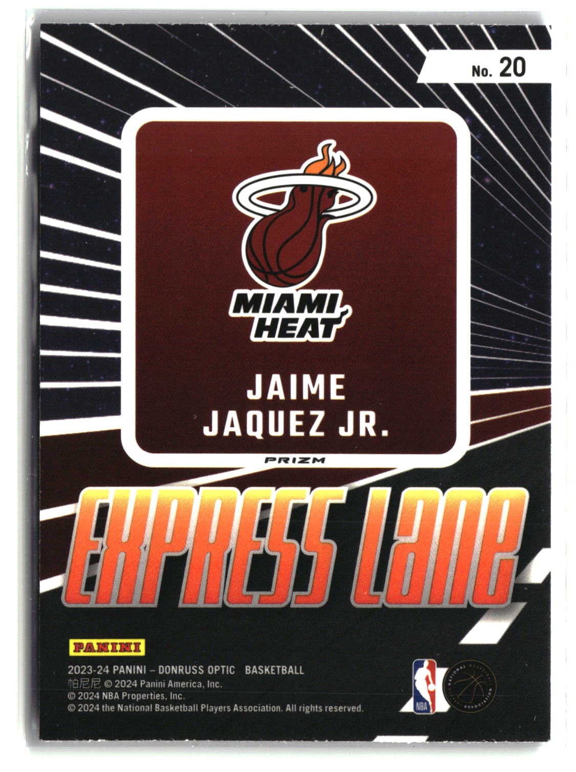 Jaime Jaquez Jr. 2023-24 Donruss Optic Express Lane Prizm #20