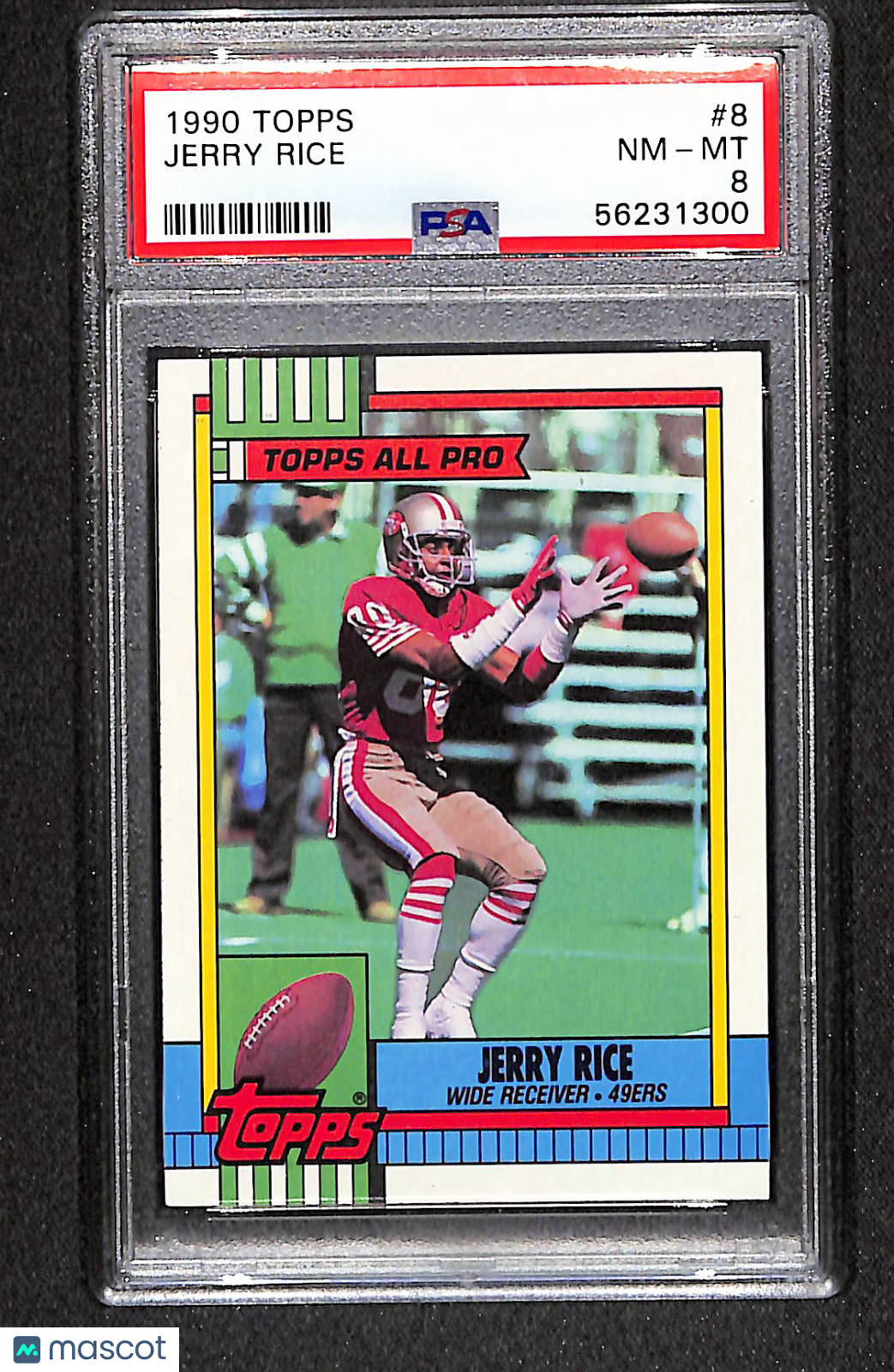 Jerry Rice 1990 Topps #8 PSA 8