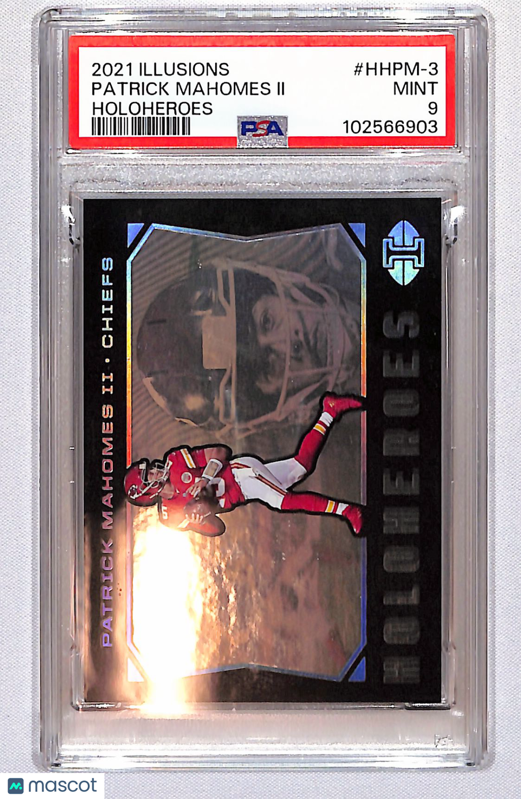 Patrick Mahomes II 2021 Panini Illusions Holoheroes #HHPM-3 PSA 9