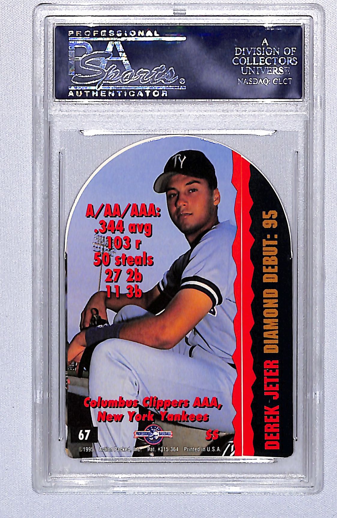 Derek Jeter 1995 Action Packed Scouting Report #67 PSA 10