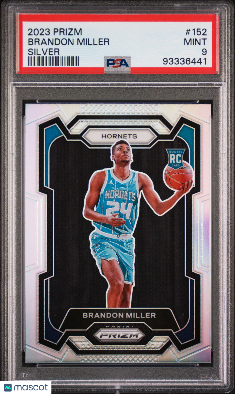 Brandon Miller 2023 Panini Prizm Silver #152 PSA 9