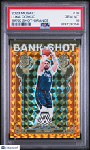 Load image into Gallery viewer, Luka Doncic 2023 Panini Mosaic Bank Shot Orange #16 /49 PSA 10