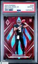 Load image into Gallery viewer, Michael Penix JR. 2024 Panini Phoenix Red Hyper #229 /140 PSA 10