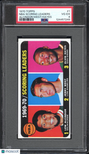 Load image into Gallery viewer, NBA Scoring Leaders 1970 Topps Alcindor West Hayes #1 PSA 4