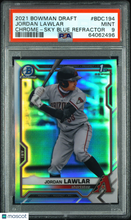 Load image into Gallery viewer, Jordan Lawlar 2021 Bowman Draft Chrome Sky Blue Refractor #BDC194 PSA 9