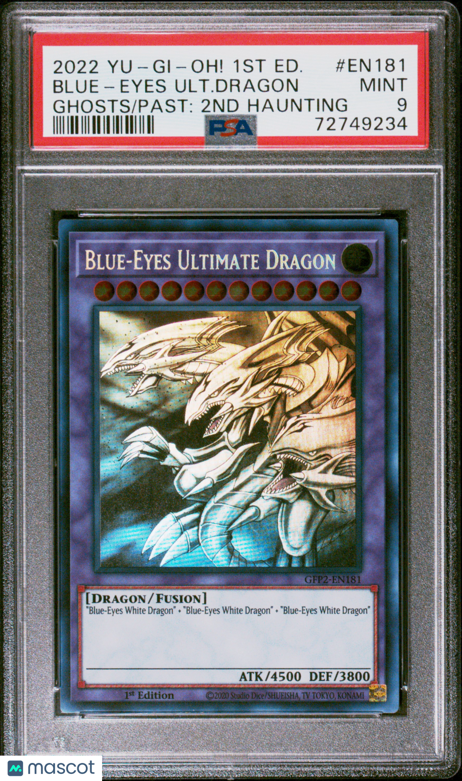 Blue-Eyes Ultimate Dragon (Ghost Rare) #GFP2-EN181 PSA 9