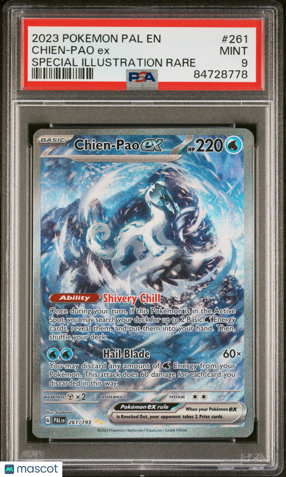 Chien-Pao ex SV02: Paldea Evolved #261/193 PSA 9
