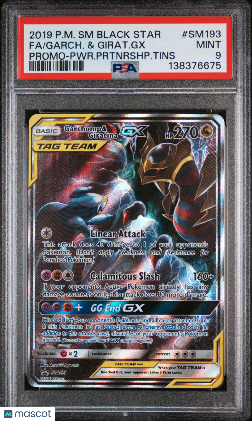 Garchomp & Giratina GX SM Promos #SM193 PSA 9