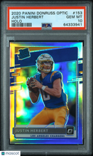 Load image into Gallery viewer, Justin Herbert 2020 Panini Donruss Optic Holo #153 PSA 10