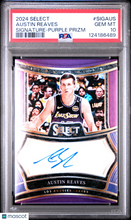 Load image into Gallery viewer, Austin Reaves 2024 Panini Select Signatures Purple Prizm #SIGAUS /75 PSA 10