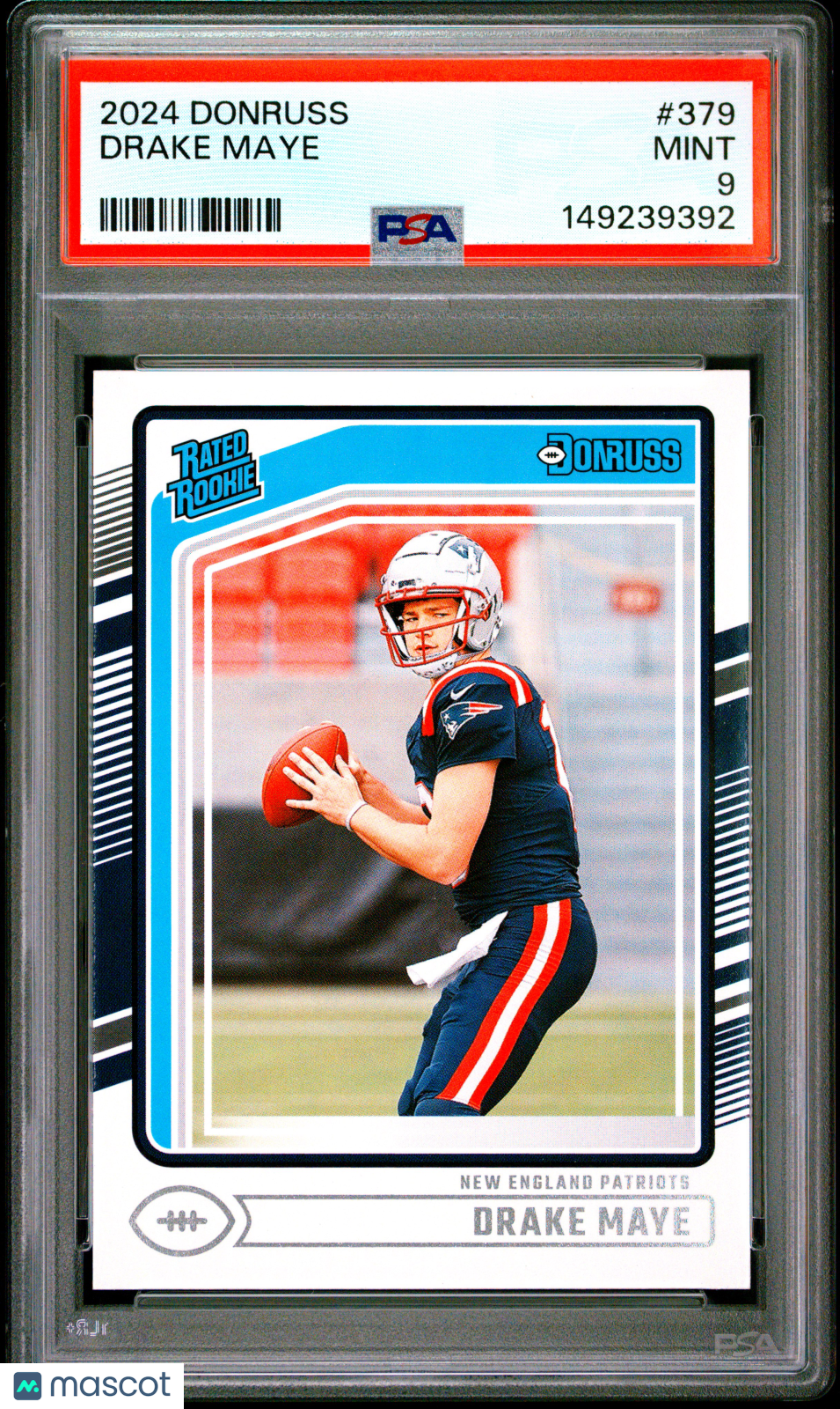 Drake Maye 2024 Panini Donruss #379 PSA 9