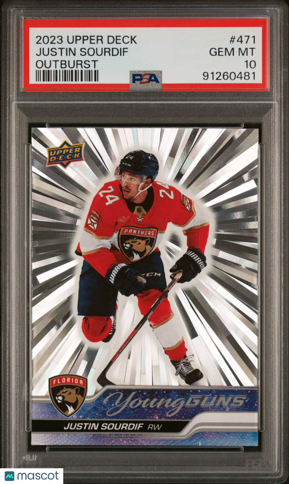 Justin Sourdif 2023 Upper Deck Outburst #471 PSA 10