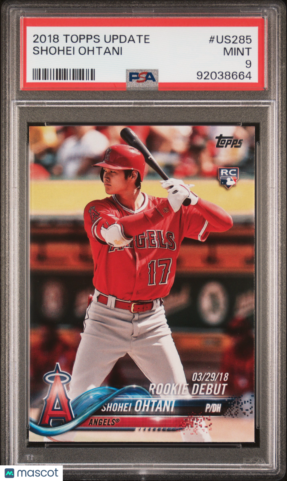 Shohei Ohtani 2018 Topps Update #US285 PSA 9
