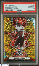 Load image into Gallery viewer, Amari Cooper 2022 Panini Mosaic No Huddle Gold #207 /10 PSA 10