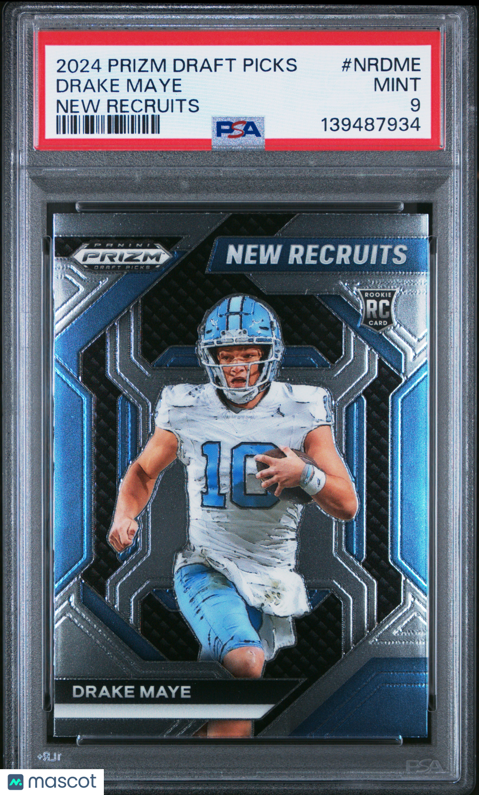 Drake Maye 2024 Panini Prizm Draft Picks New Recruits #NRDME PSA 9