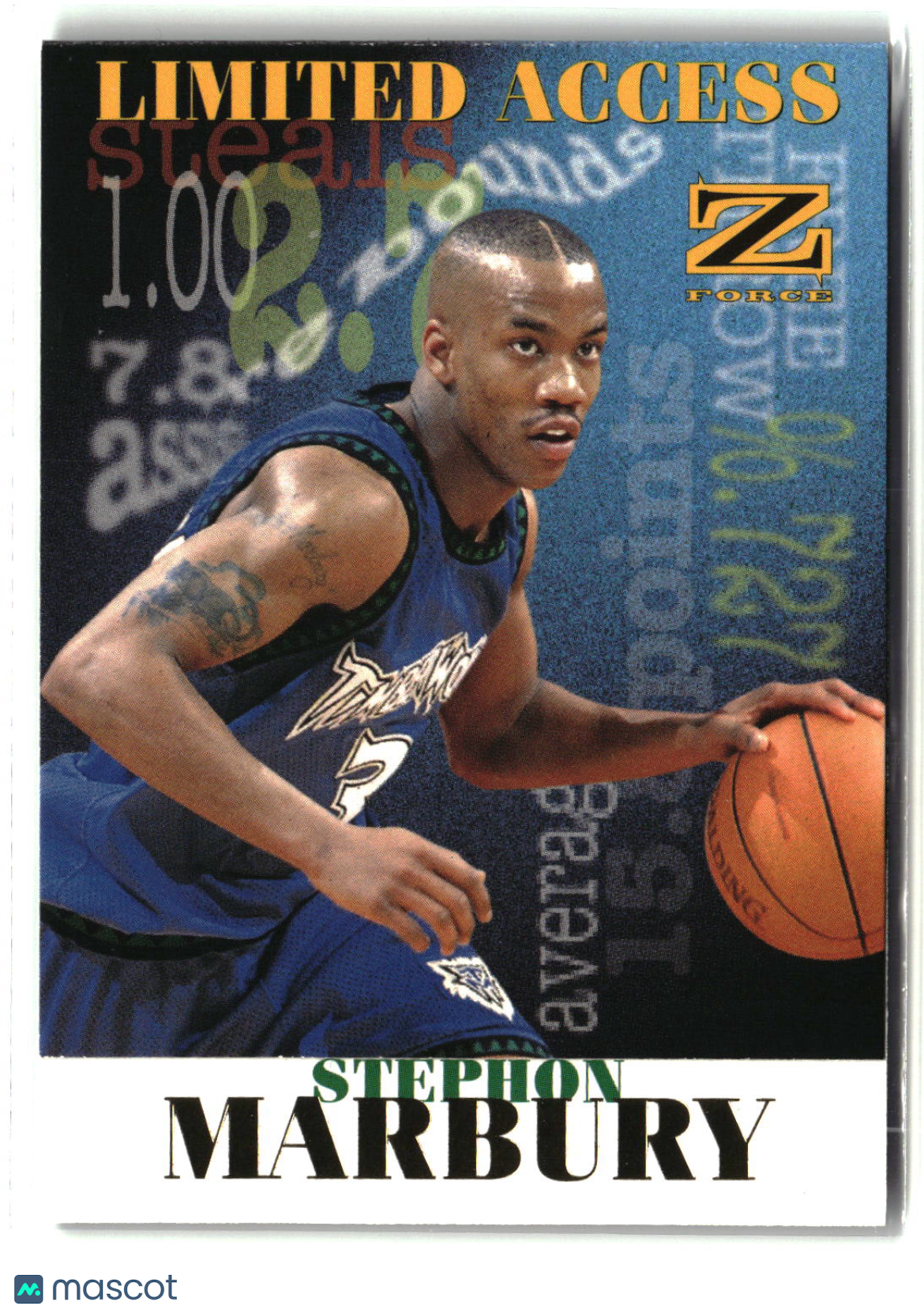 Stephon Marbury 1997-98 SkyBox Z-Force Limited-Access #7 LA
