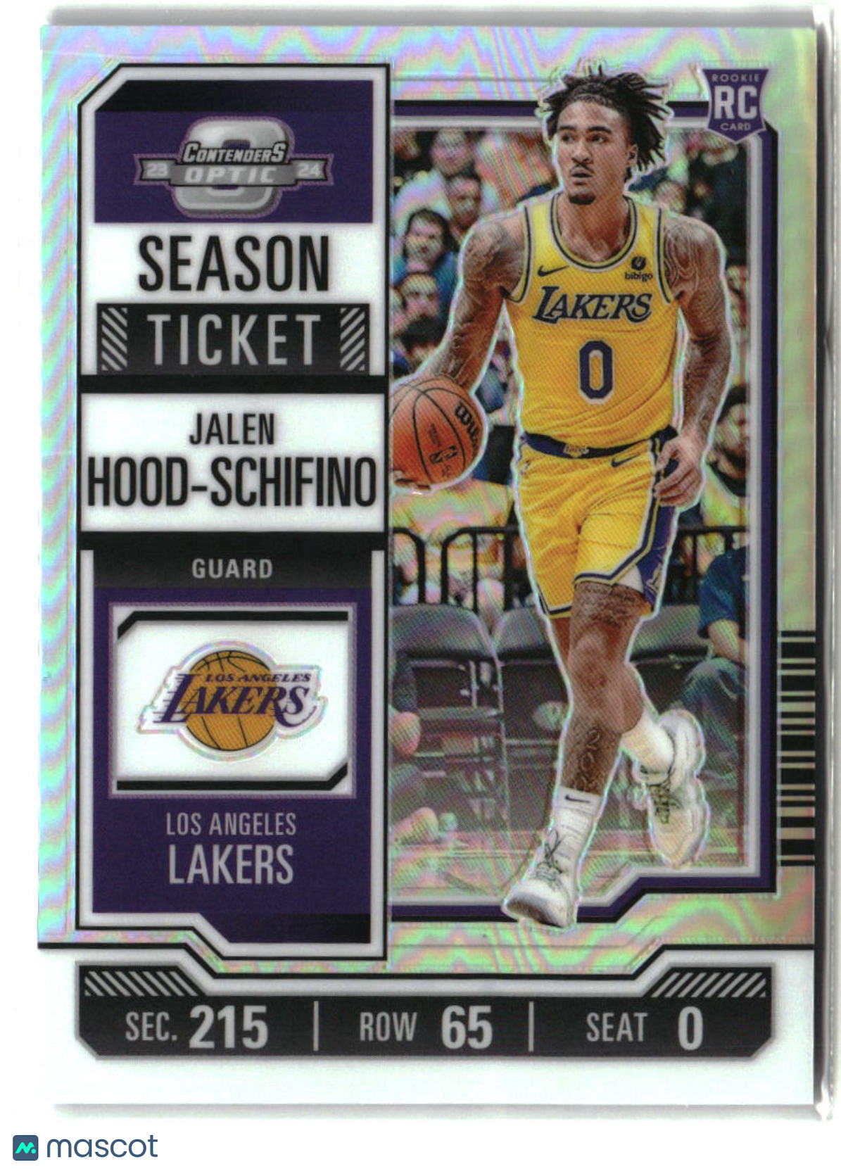 Jalen Hood-Schifino 2023-24 Panini Contenders Optic Silver #72