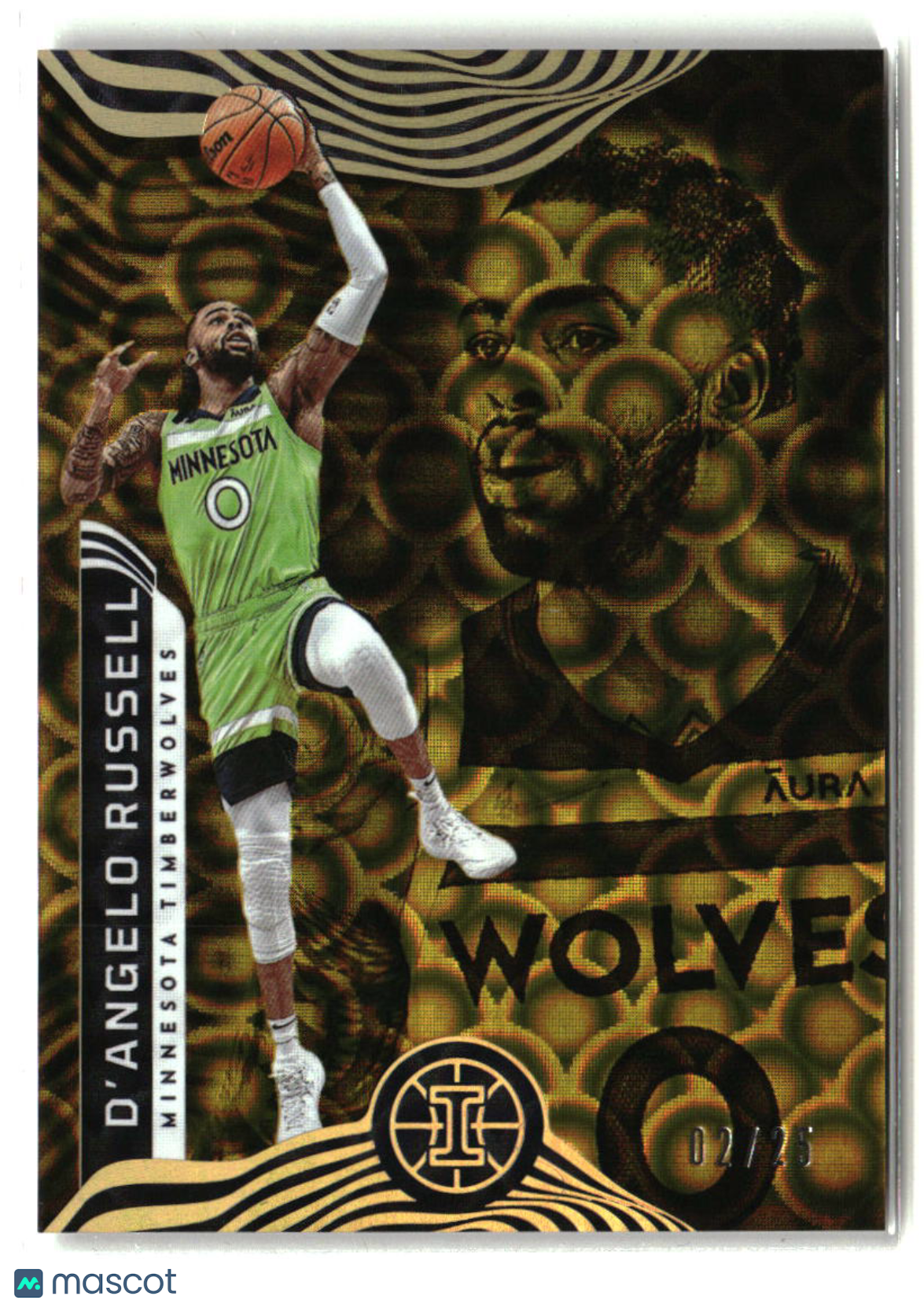 D'Angelo Russell 2021-22 Panini Illusions Asia Gold #25 #/25