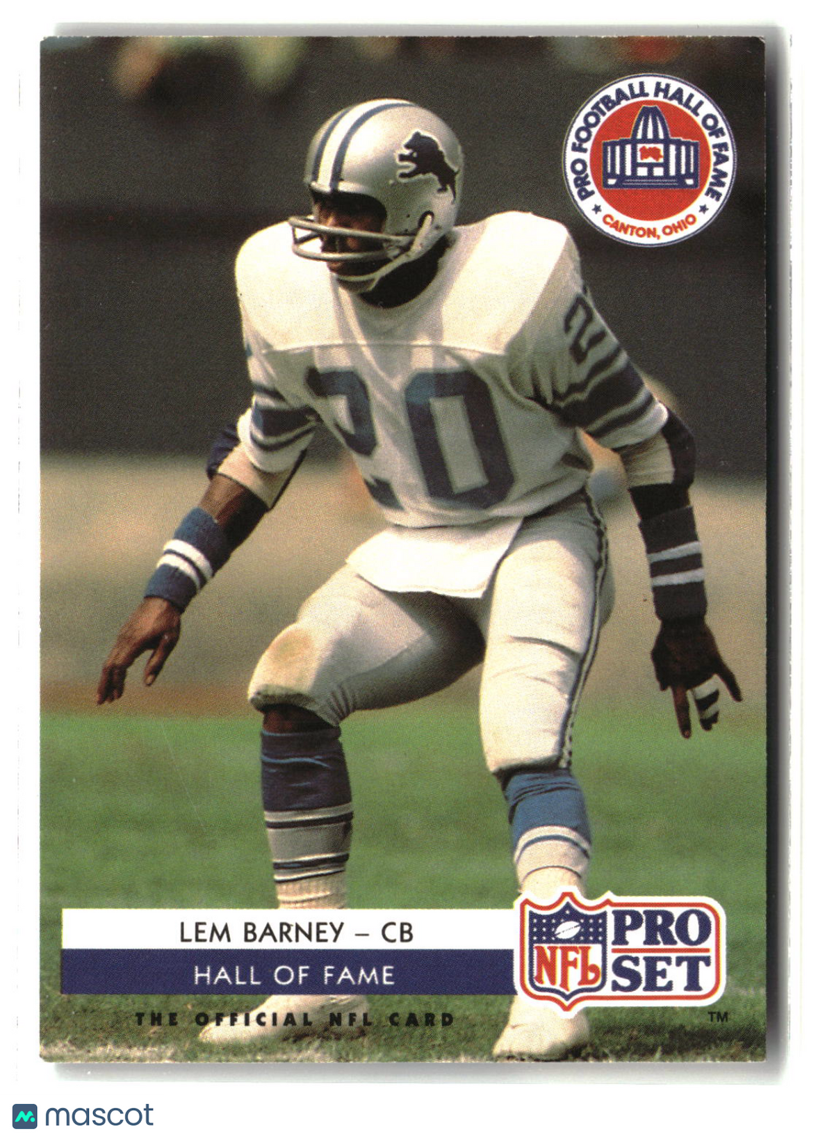 Lem Barney 1992 Pro Set HOF Inductees #SC1