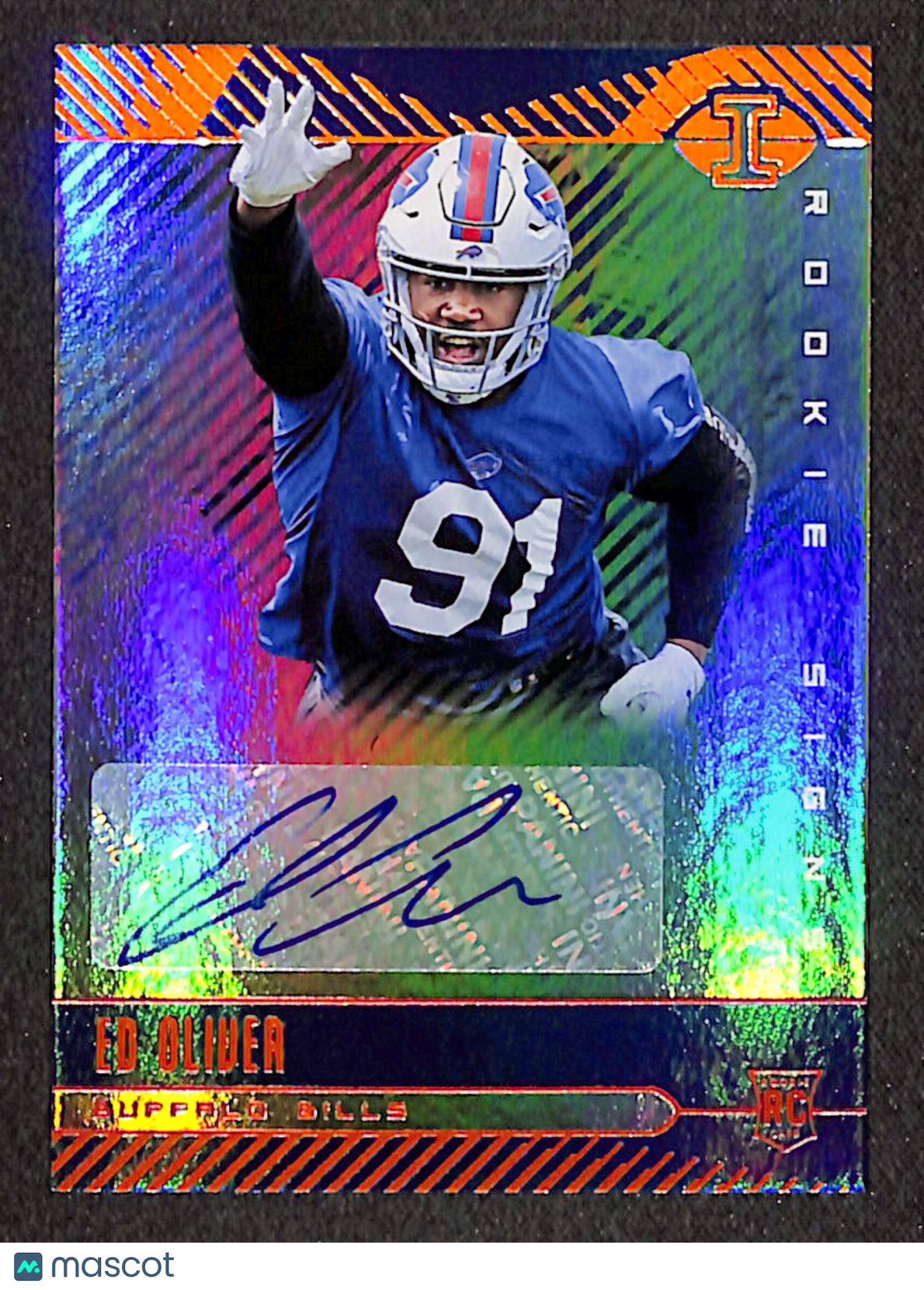 Ed Oliver 2019 Panini Illusions Rookie Signs Orange #RS-EDO