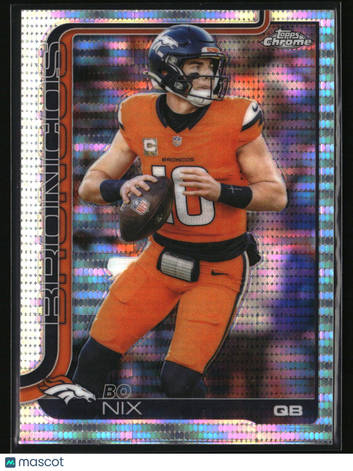 Bo Nix 2025 Topps Chrome Pulsar Refractor #88