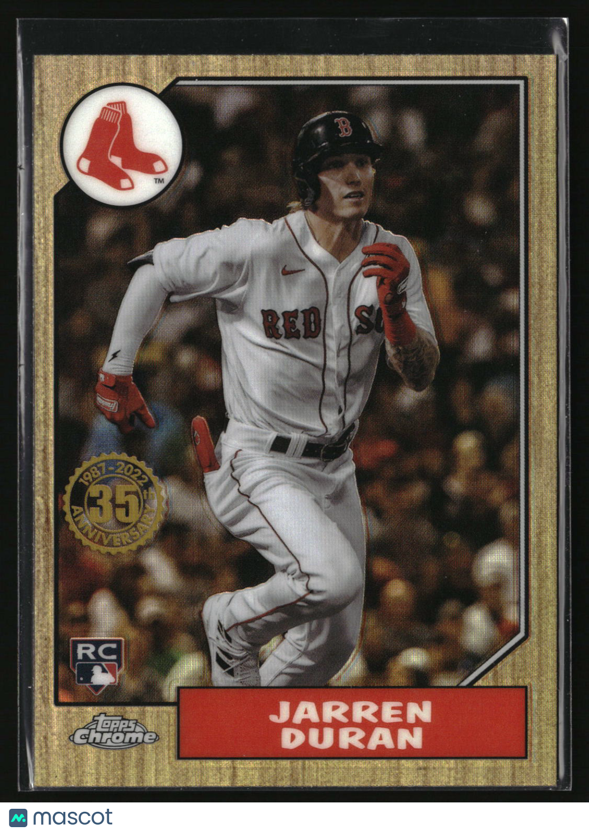 Jarren Duran 2022 Topps Chrome 1987 Topps Baseball 35th Anniversary #87BC-19