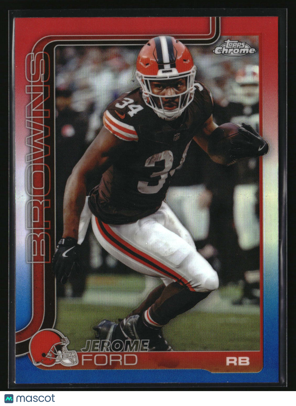 Jerome Ford 2025 Topps Chrome Red White and Blue Refractor #71