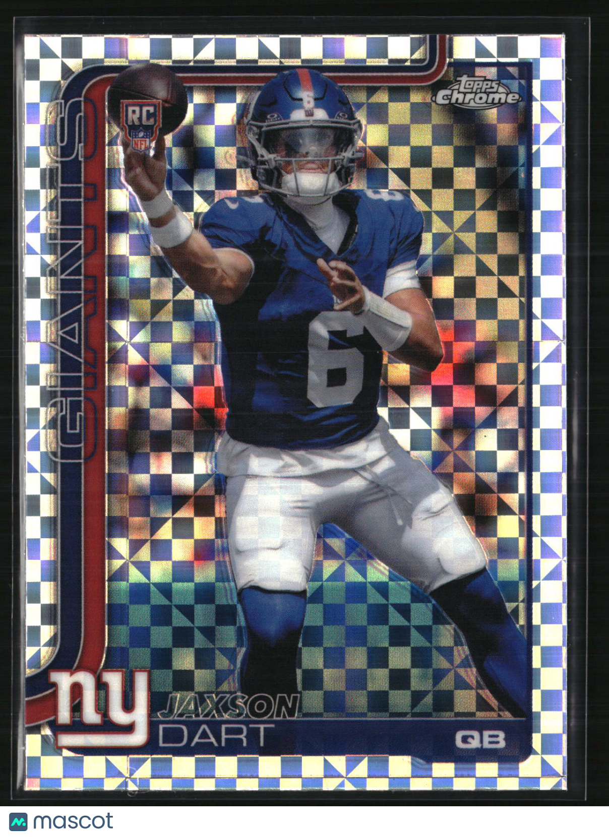 Jaxson Dart 2025 Topps Chrome X-Fractor #306