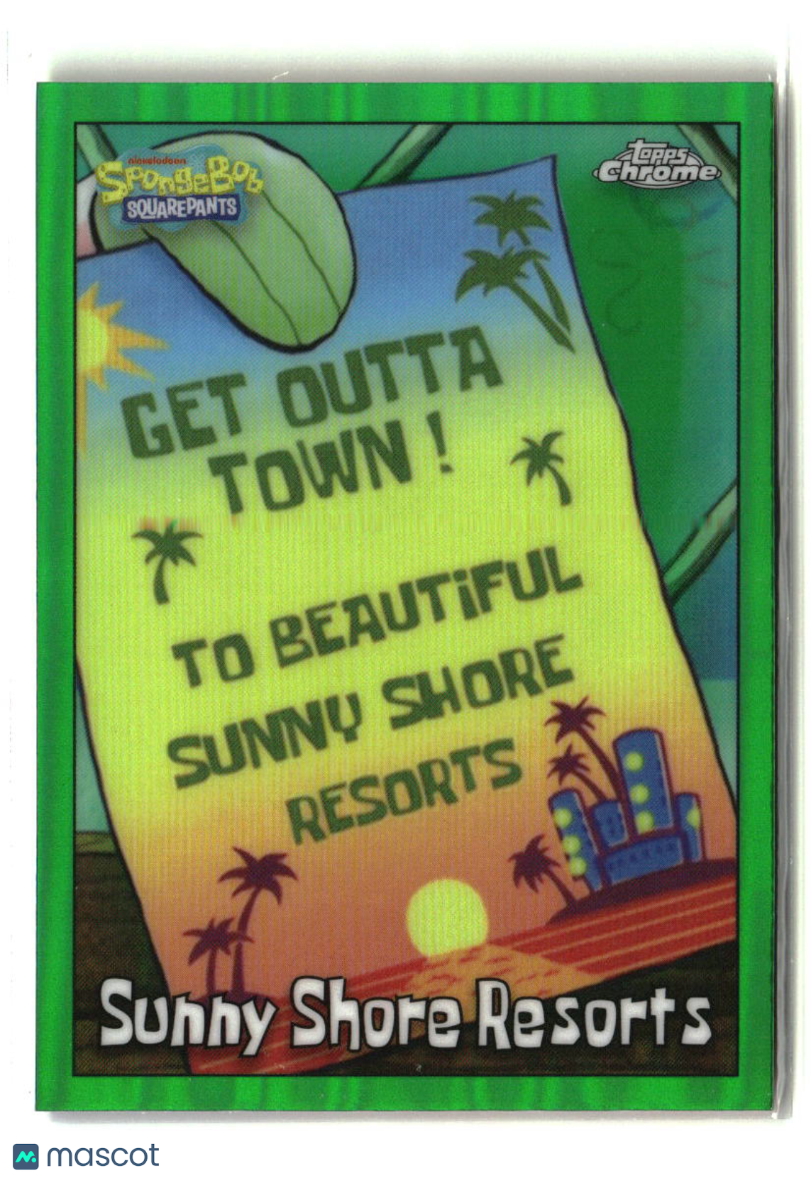 2025 Topps Chrome SpongeBob Sunny Shore Resorts Kelp Green #150