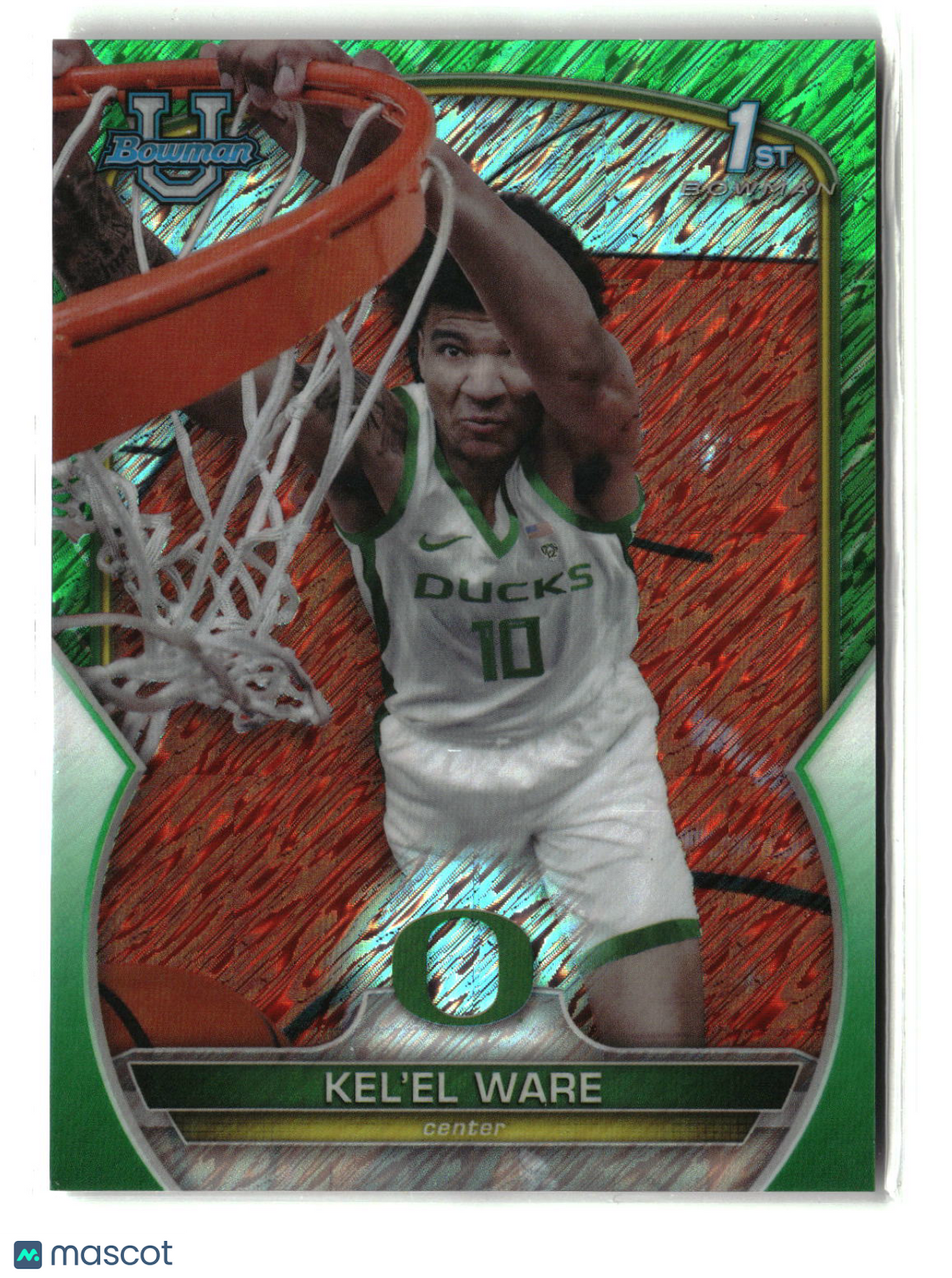 Kel'el Ware 2022-23 Bowman University Chrome Green Shimmer #68 #/99