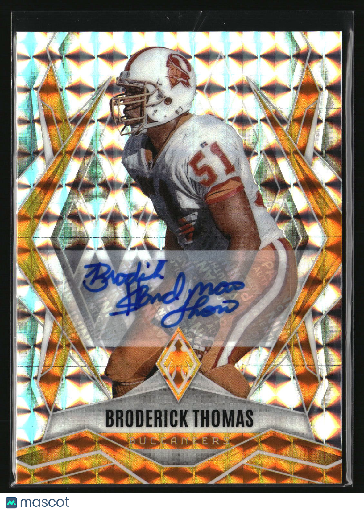 Broderick Thomas 2025 Panini Phoenix Base Autographs Pyramids Prizm #20 #/99