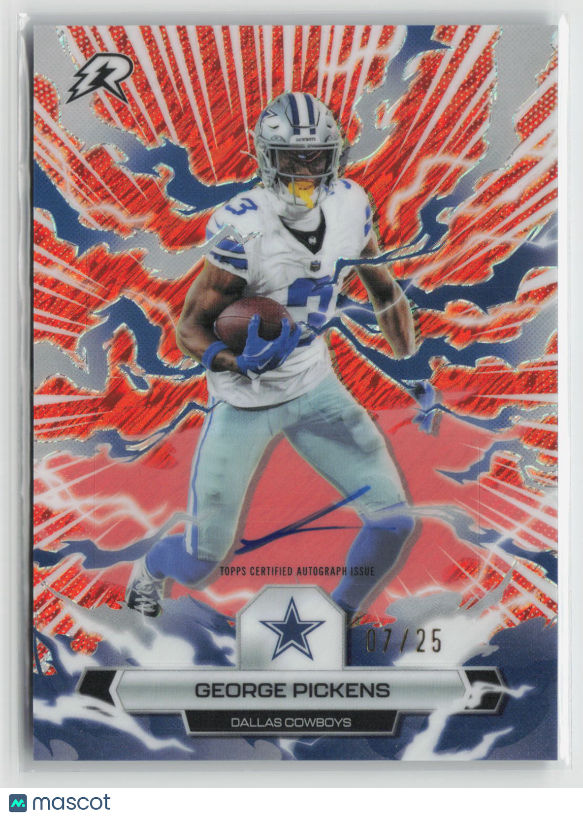 George Pickens 2025 Topps Resurgence Signatures Orange Static Refractor #27
