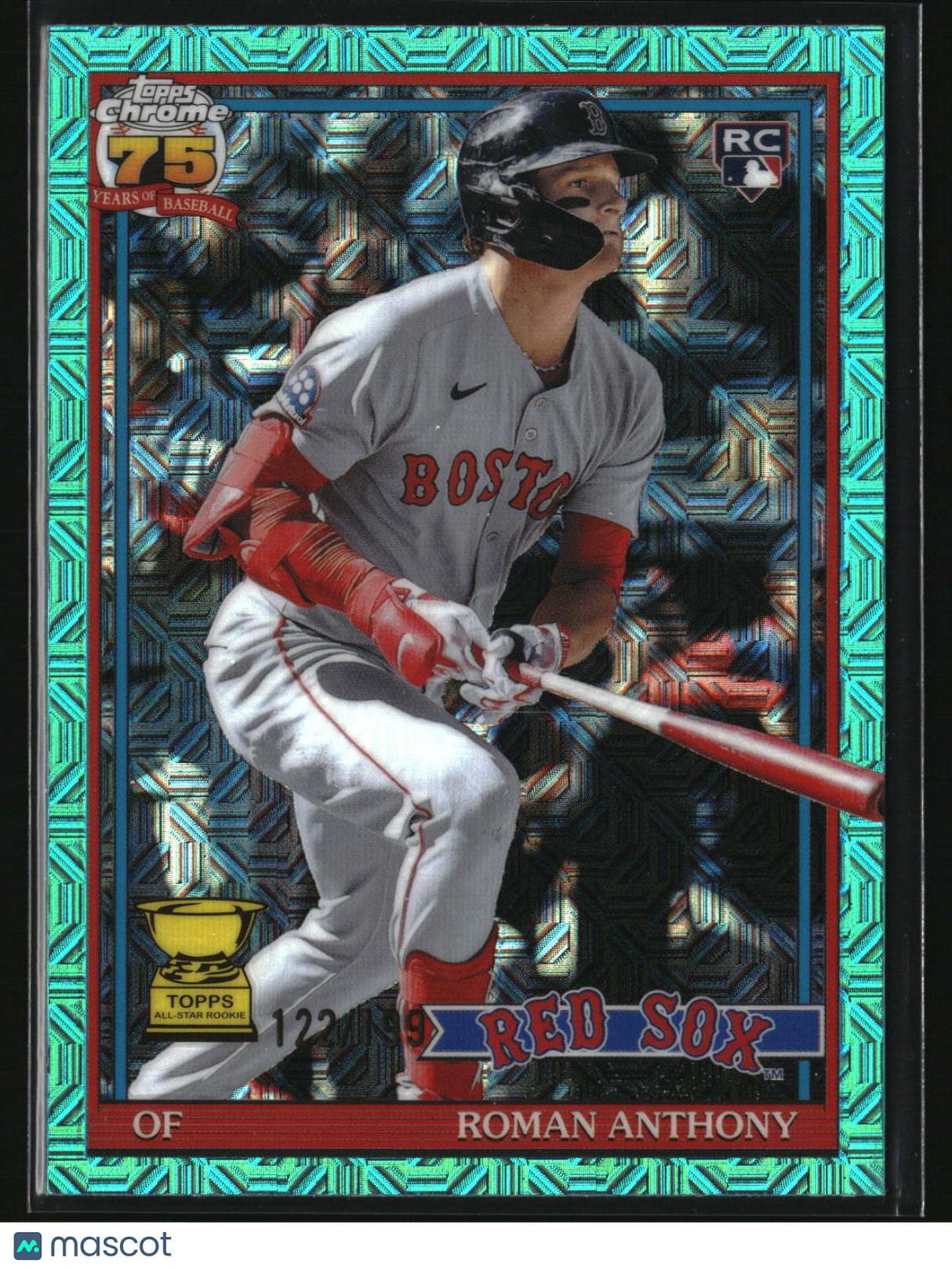 2026 Topps Series 2 Roman Anthony #91C2-45 Aqua Mojo Refractor RC /199