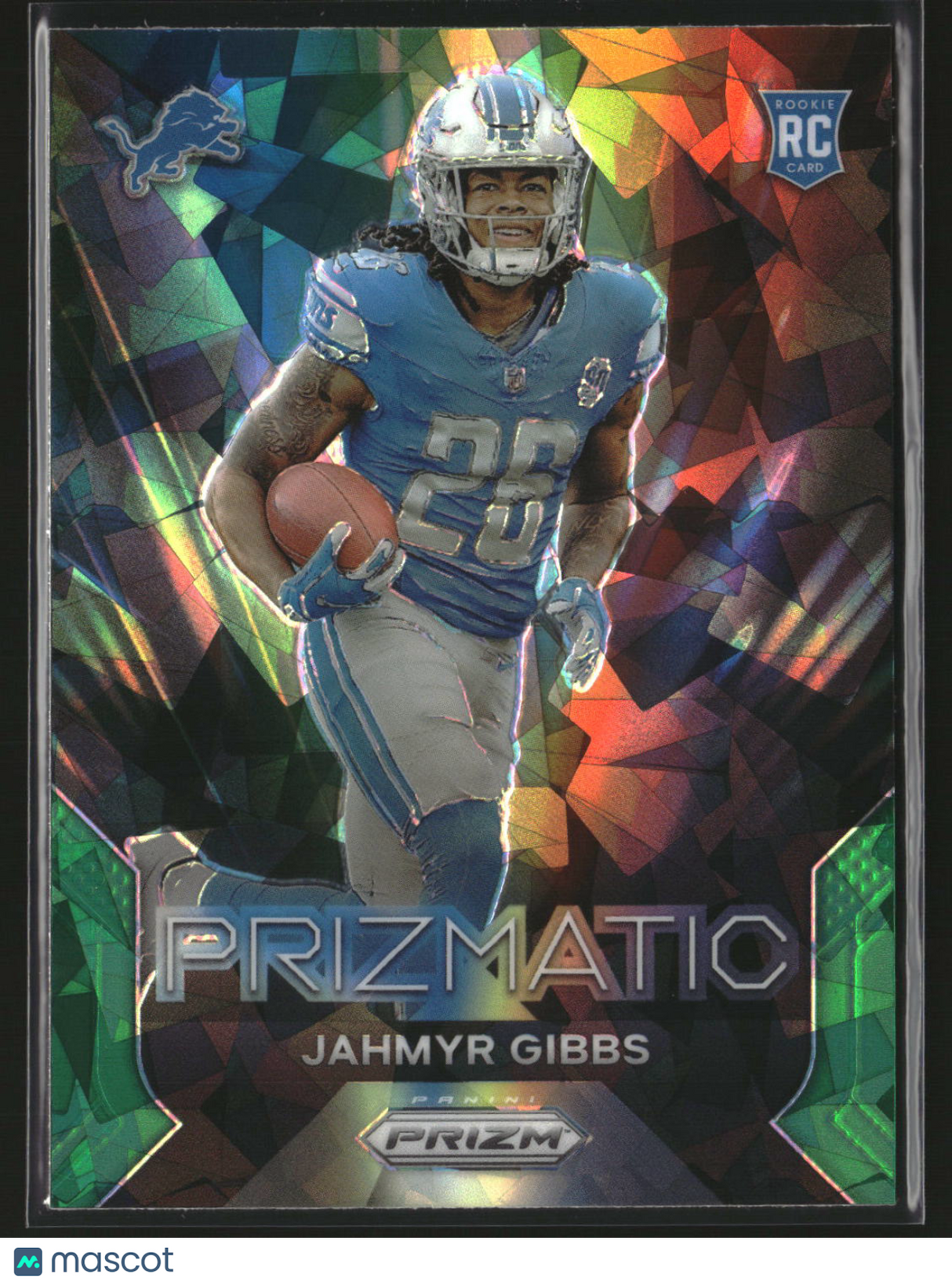 Jahmyr Gibbs 2023 Panini Prizm Prizmatic Prizms Green Ice #20