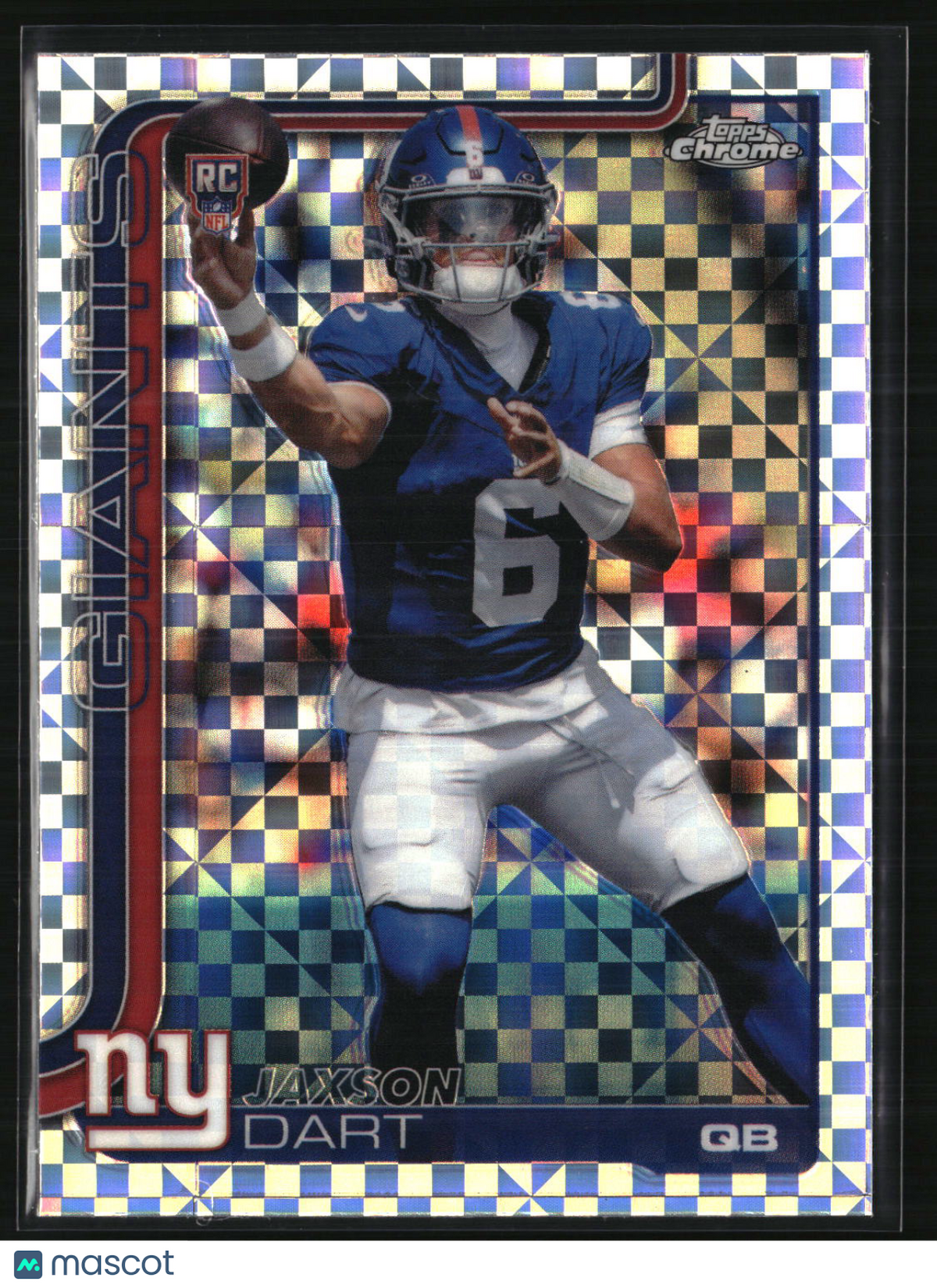 Jaxson Dart 2025 Topps Chrome X-Fractor #306