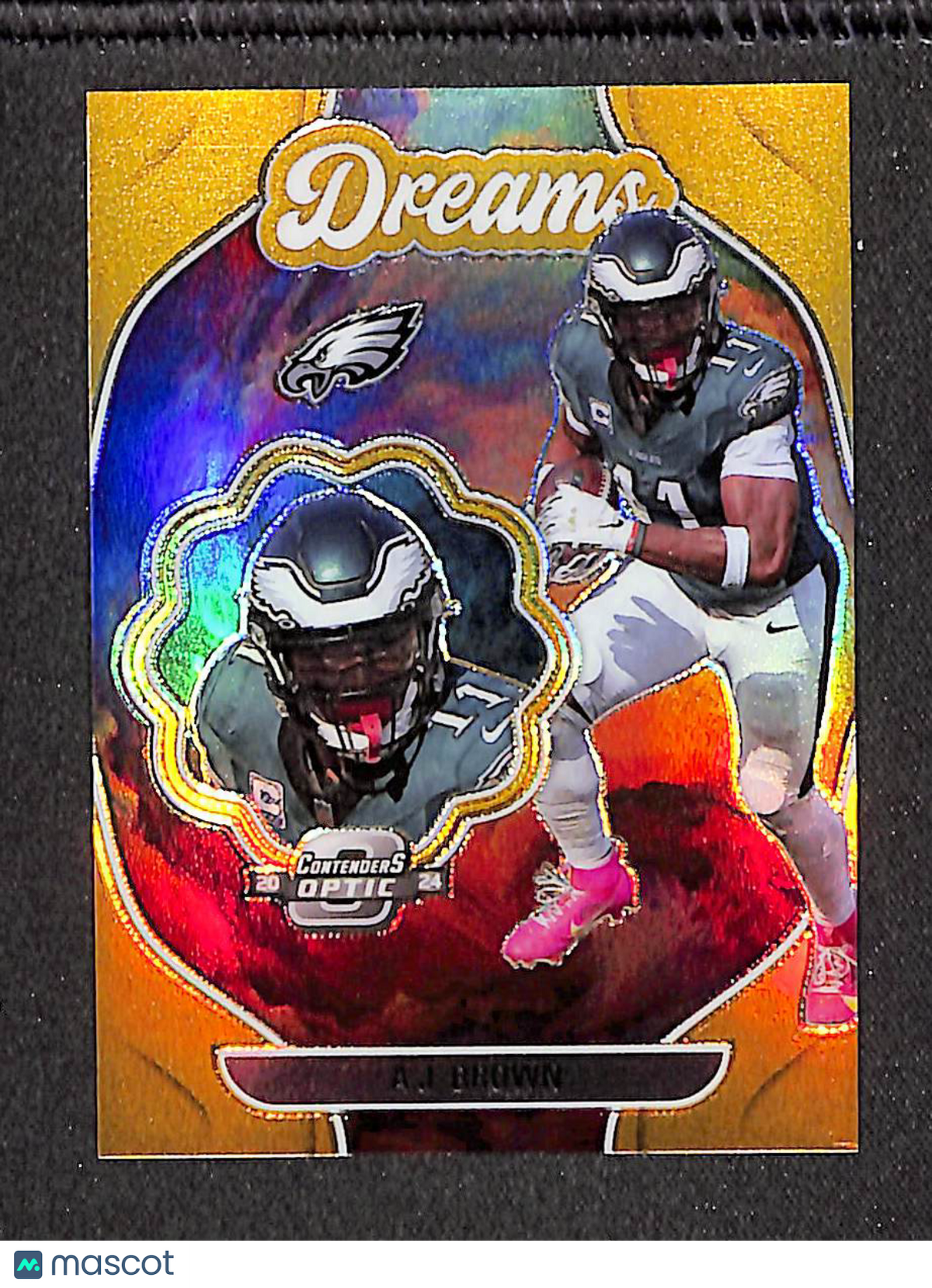A.J. Brown 2024 Panini Contenders Optic Dreams Gold #D-ABN #/10
