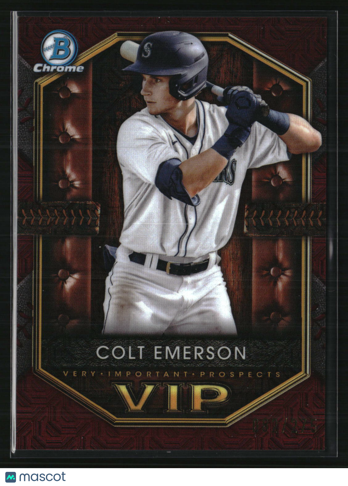 Colt Emerson 2025 Bowman VIP Mojo Burgundy Ref #VIP-13 #/275