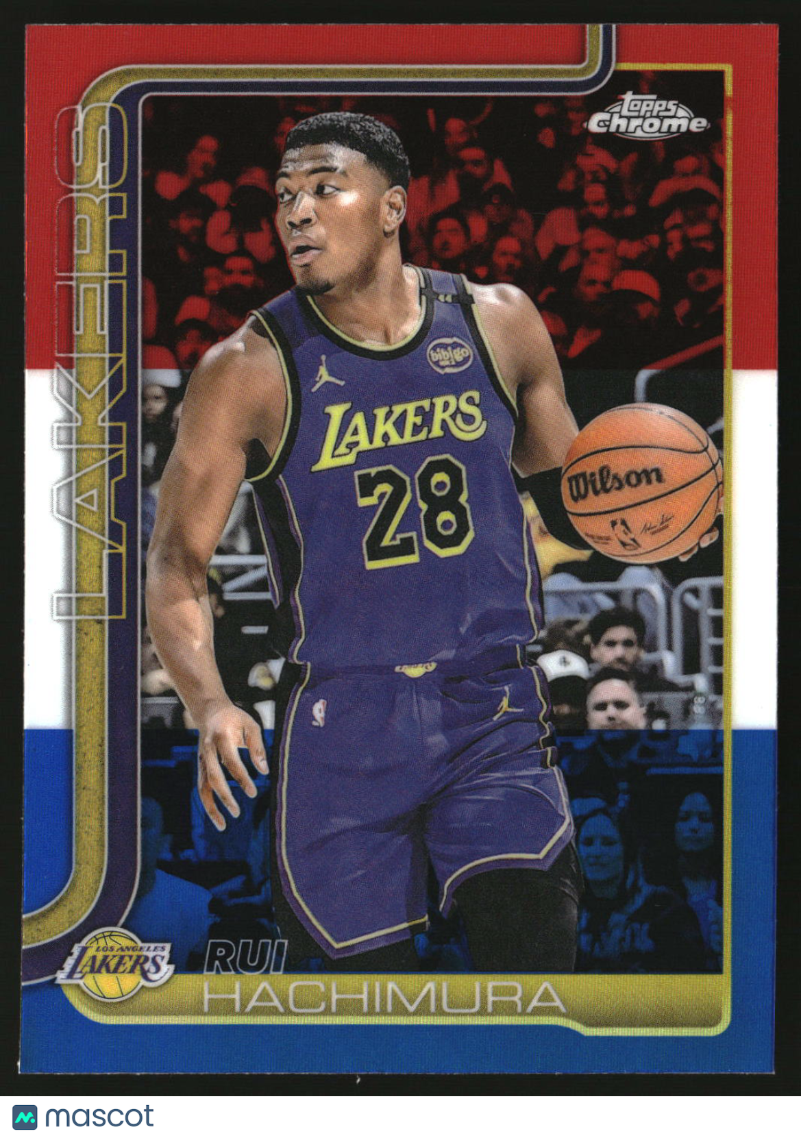 Rui Hachimura 2025-26 Topps Chrome Red White and Blue Refractor #148