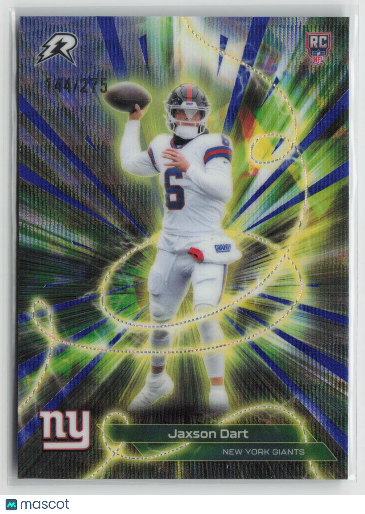 Jaxson Dart 2025 Topps Resurgence Conductors Navy Surge Refractor #C-13