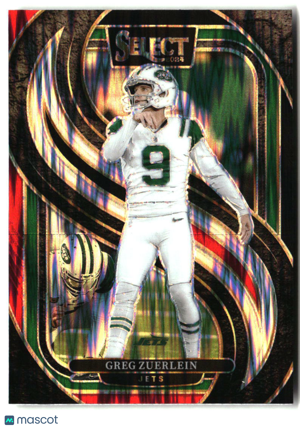 Greg Zuerlein 2024 Panini Select Green & Red Prizm Shock #158