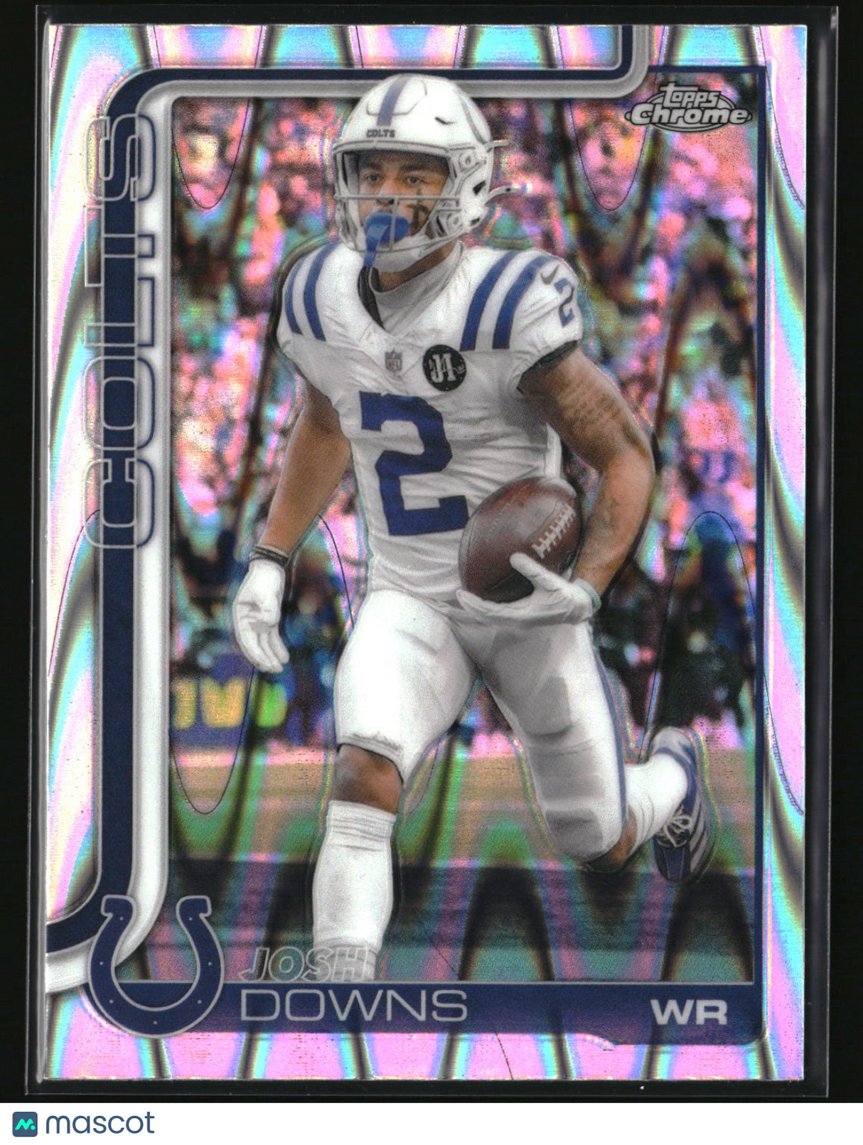 Josh Downs 2025 Topps Chrome Ray Wave Refractor #127
