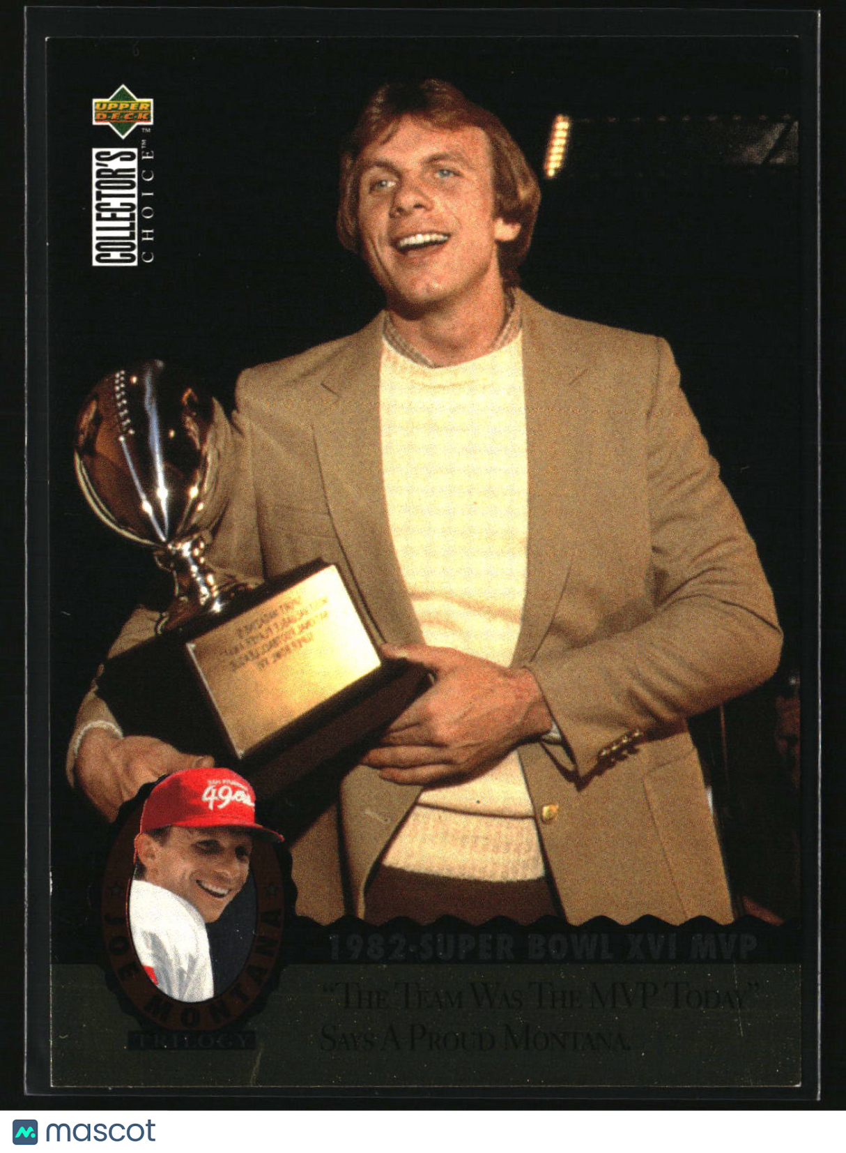 Joe Montana 1995 Collector's Choice Joe Montana Trilogy #MT6