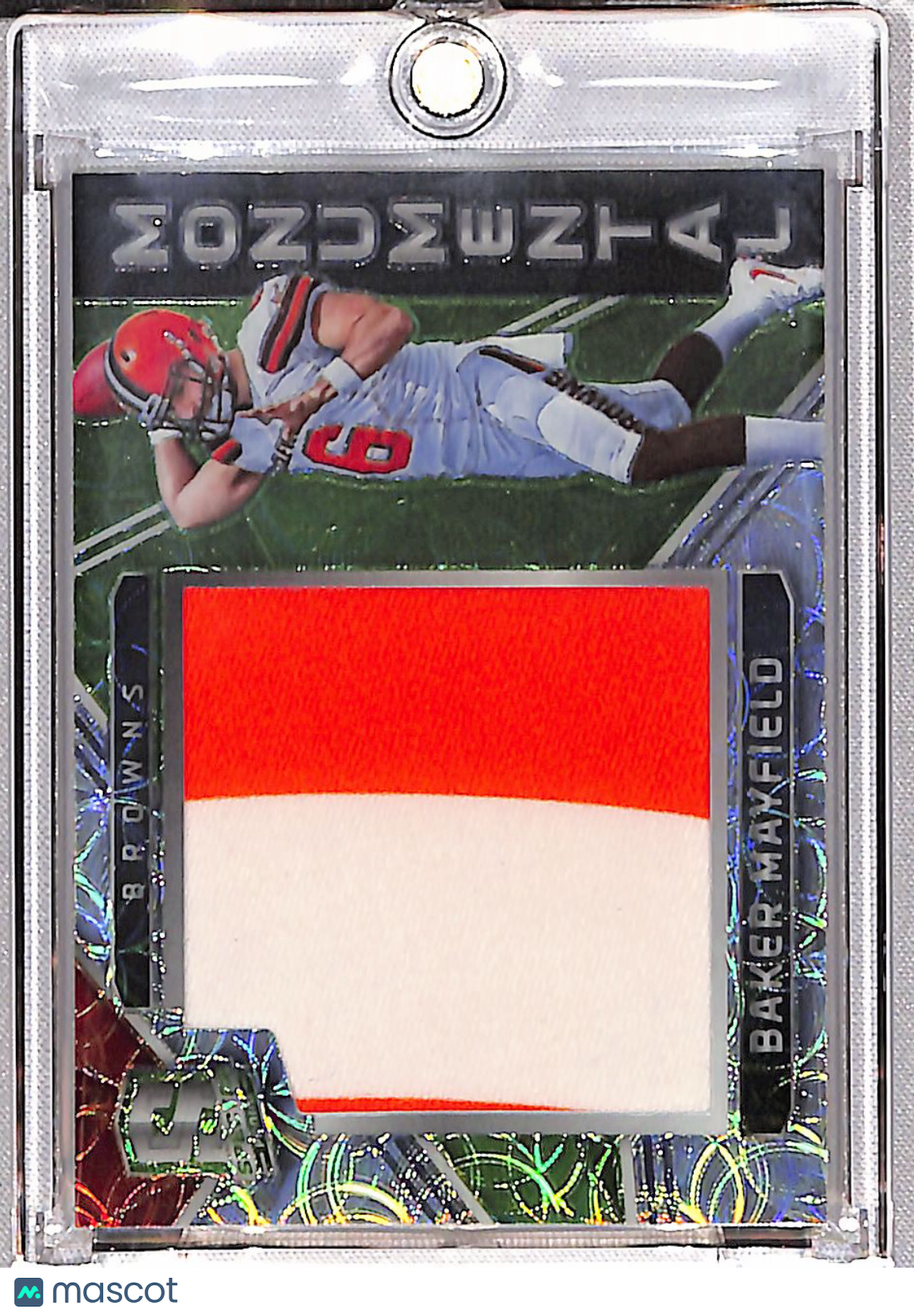 Baker Mayfield 2018 Panini Spectra Monumental Memorabilia Neon Green #3 #/50