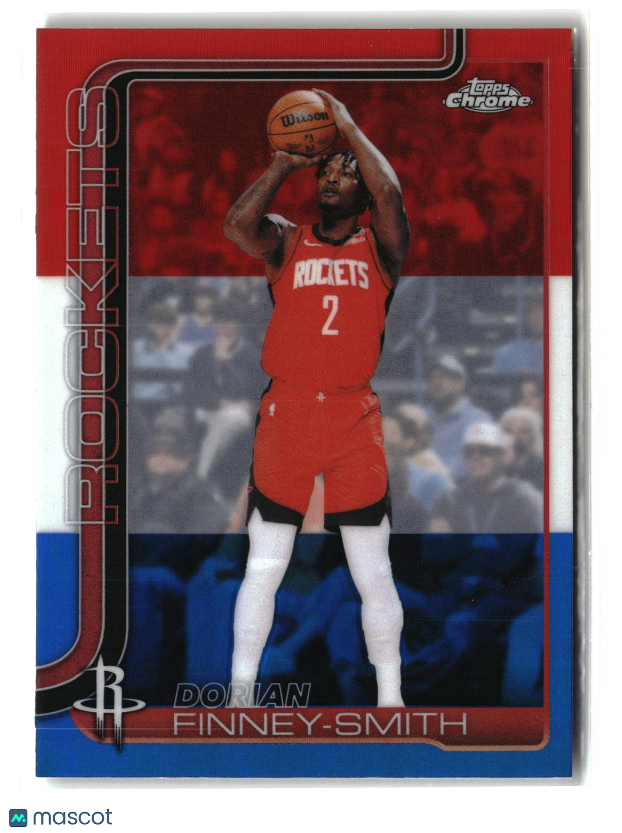 Dorian Finney-Smith 2025-26 Topps Chrome Update Red White and Blue Refractor 129